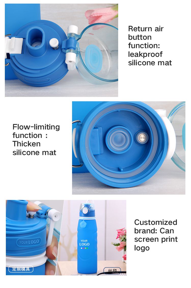 lightweight leak proof fold up water bottle