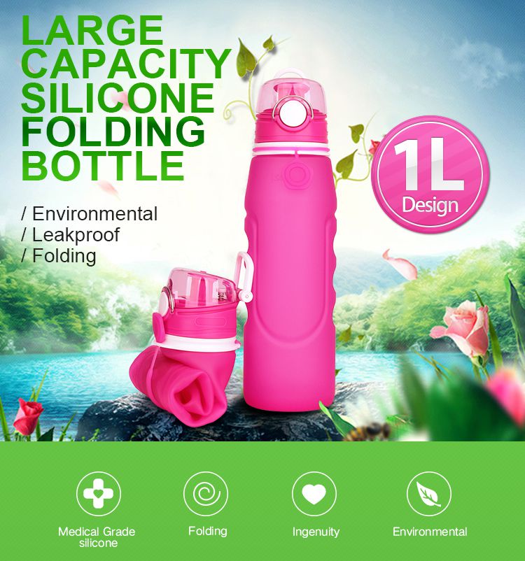 Collapsed Water Bottle, Collapsed Reusable Sports Bottles