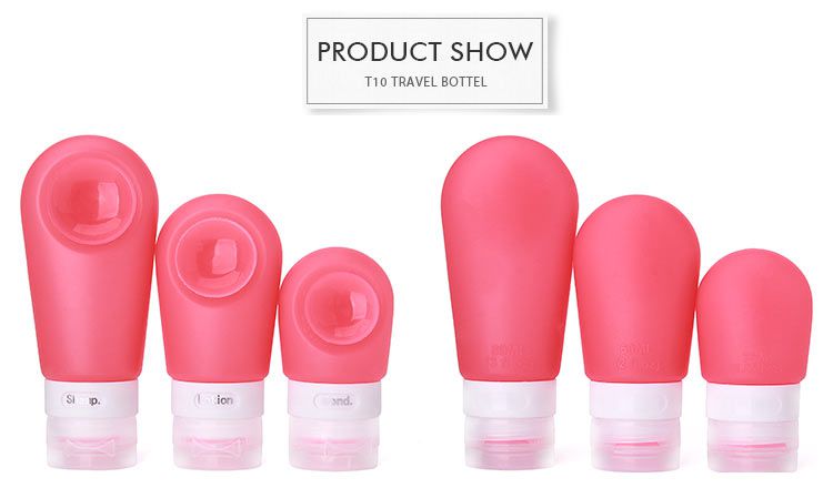 silicone travel toiletry bottles