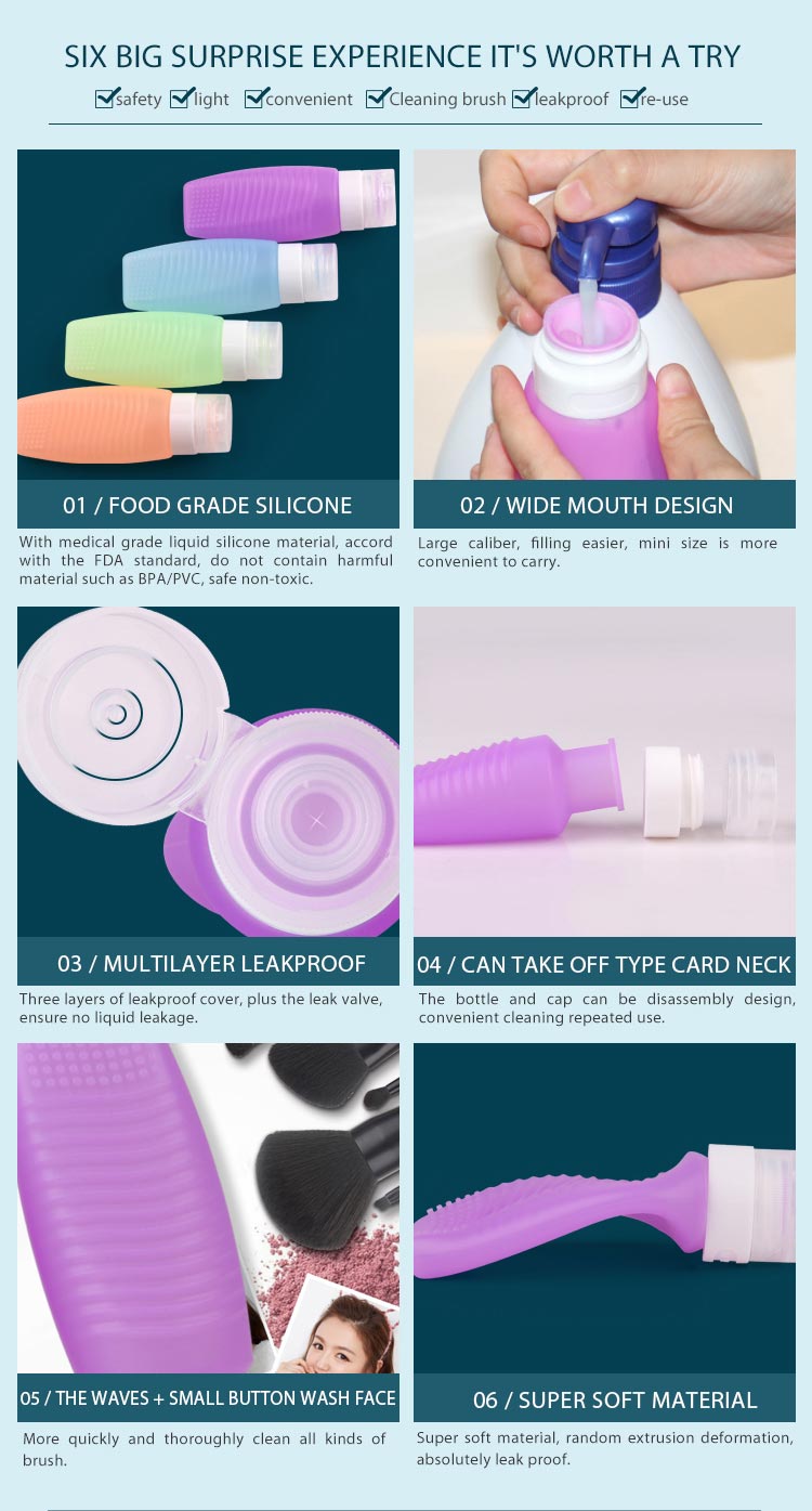 Reusable travel bottles