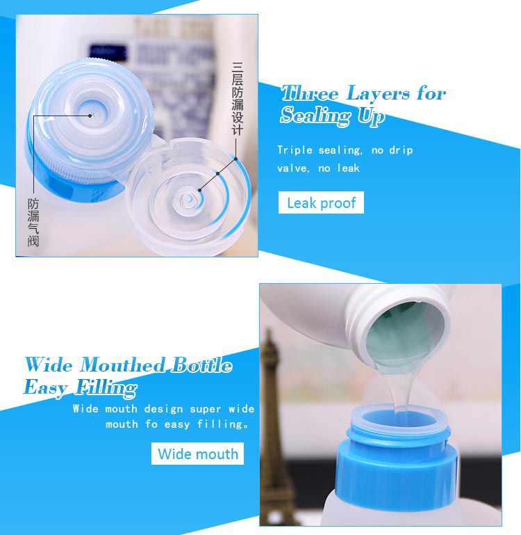 silicone squeezy travel bottle