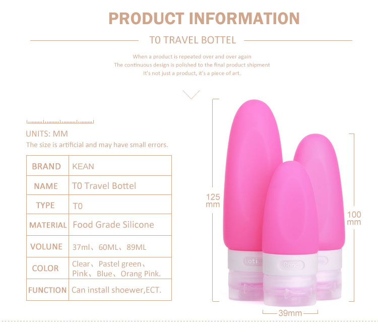 silicone travel bottles canada