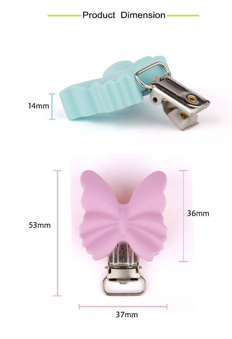 silicone pacifier clips