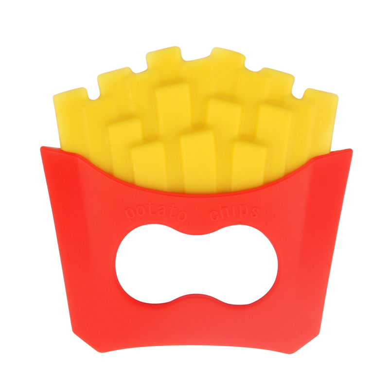 Silicone food teether french fries