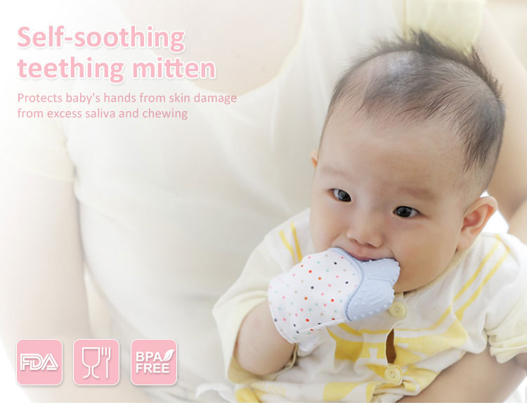 baby teething mitten
