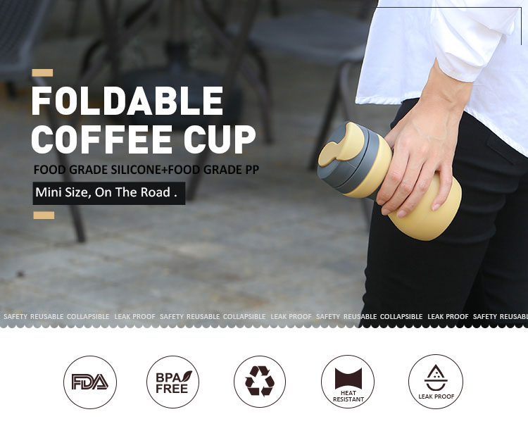 Foldable Cup for Travel, Foldable Coffee Cup 2018 new arrival