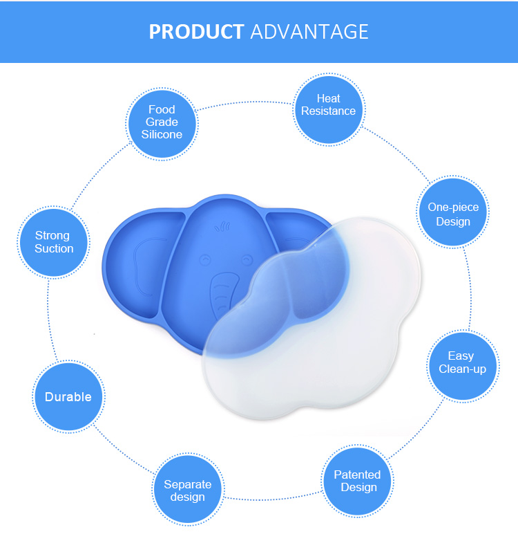 Reusable silicone placemat for toddlers