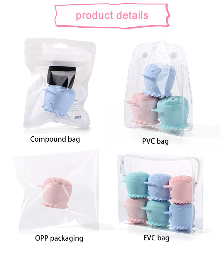 Silicone face scrubber package