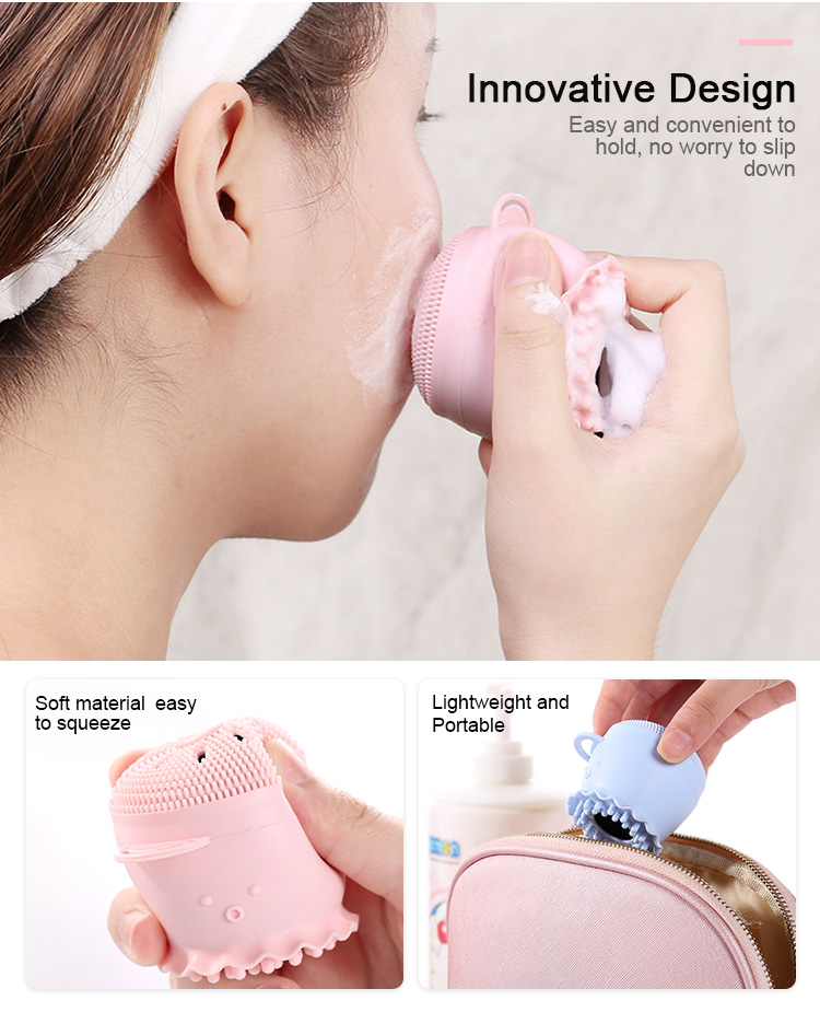 silicone facial cleansing brush