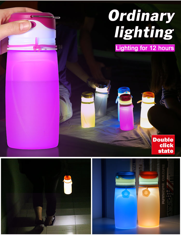 silicone Led water bottle