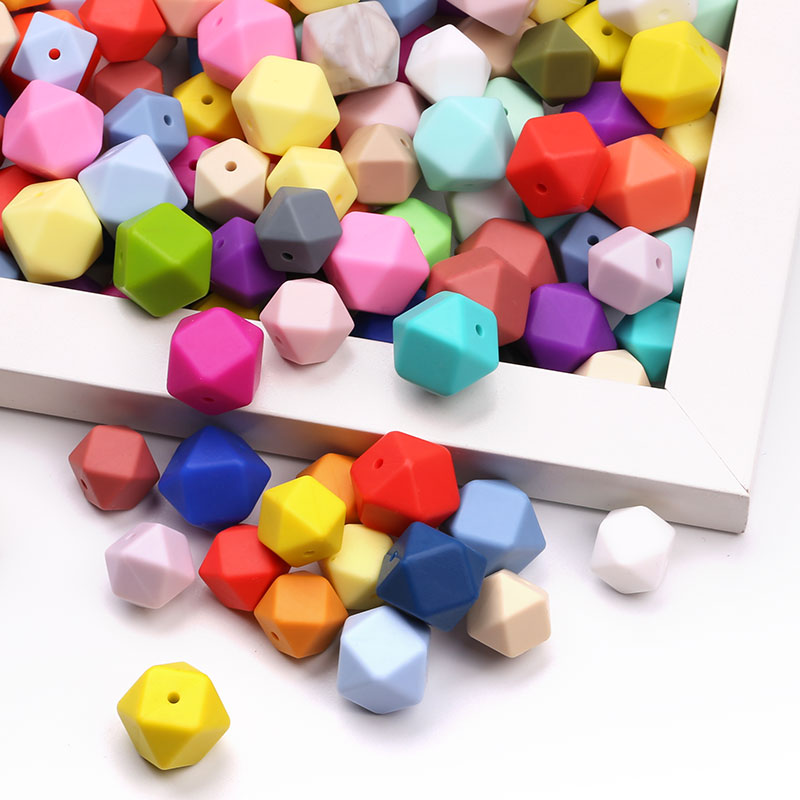 hexagon silicone beads