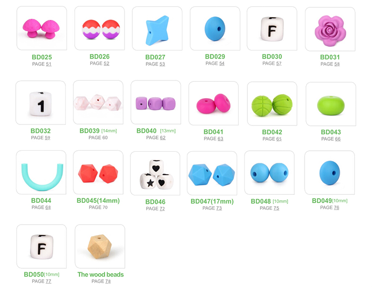 Food Grade Silicone Baby Beads bulk