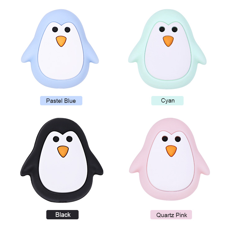 DIY multi-color Penguin food grade bpa free silicone rubber beads wholesale