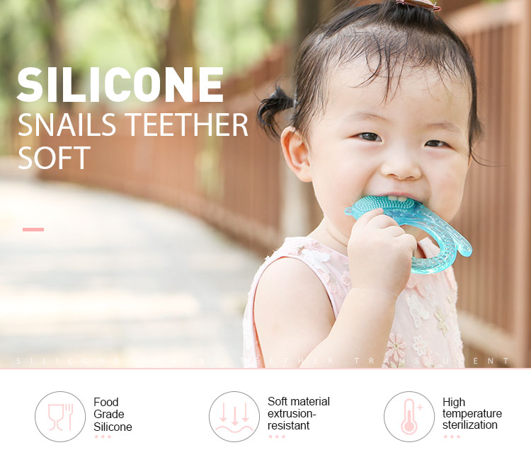 Nuby Step 1 Silicone Baby Teether, Silicone Teether with Bristles