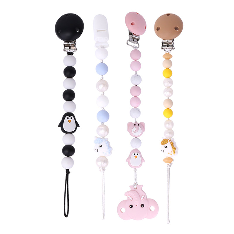 silicone Teething Pacifier Clips 