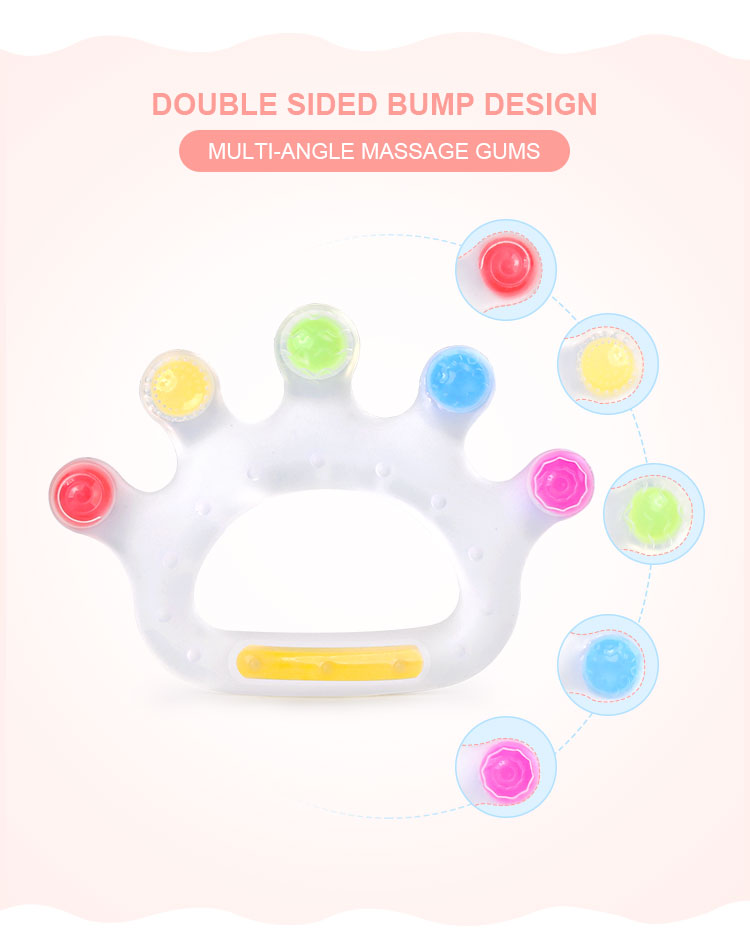 Custom Safe Baby silicone teether toys Crown