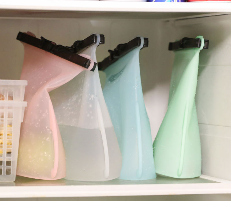reusable silicone food storage bags