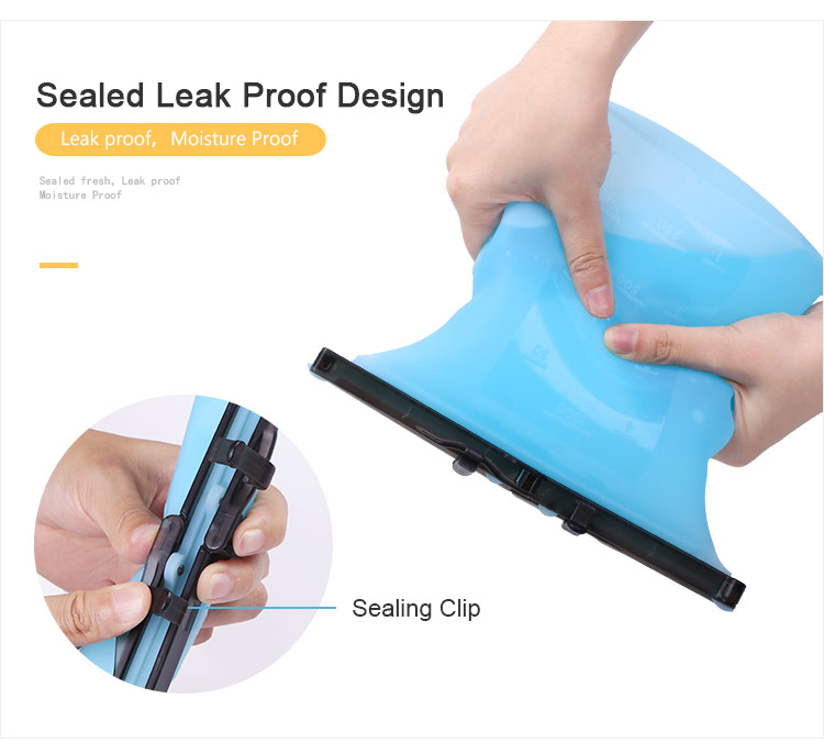 sealable washable silicone snack bags