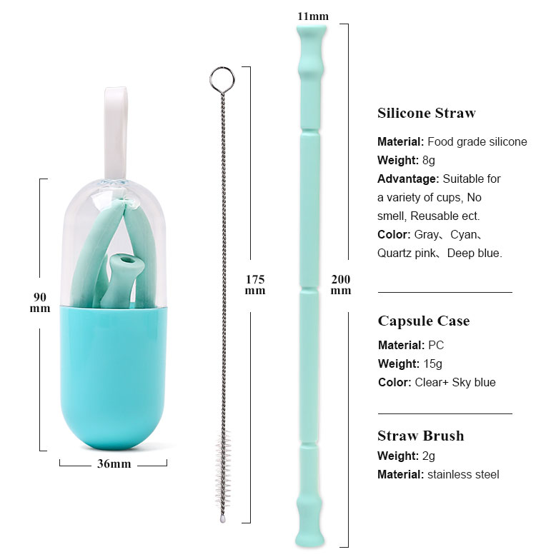 ruesable folding straws