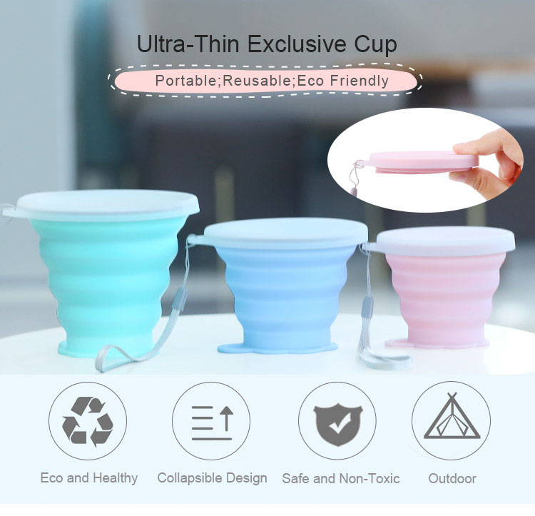 Collapsible Silicone Coffee Cup, Reusable, Easily Portable