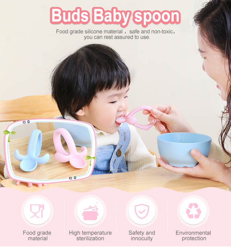 Silicone Baby Feeding Spoon, Baby Self Feeding Spoon