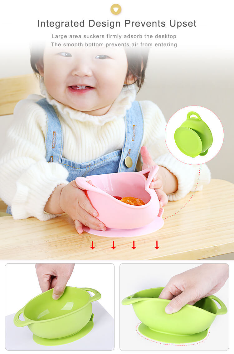 Children Silicone Bowl with Super Suction