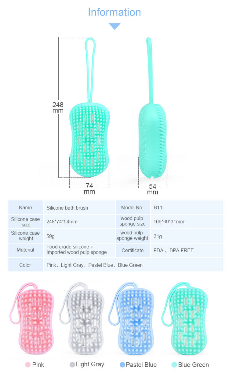 Silicone bath brush weight