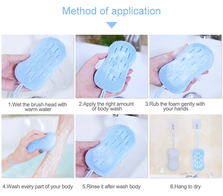 How to use silicone bath brush