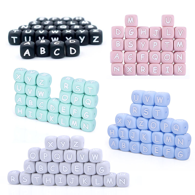 silicone letter beads