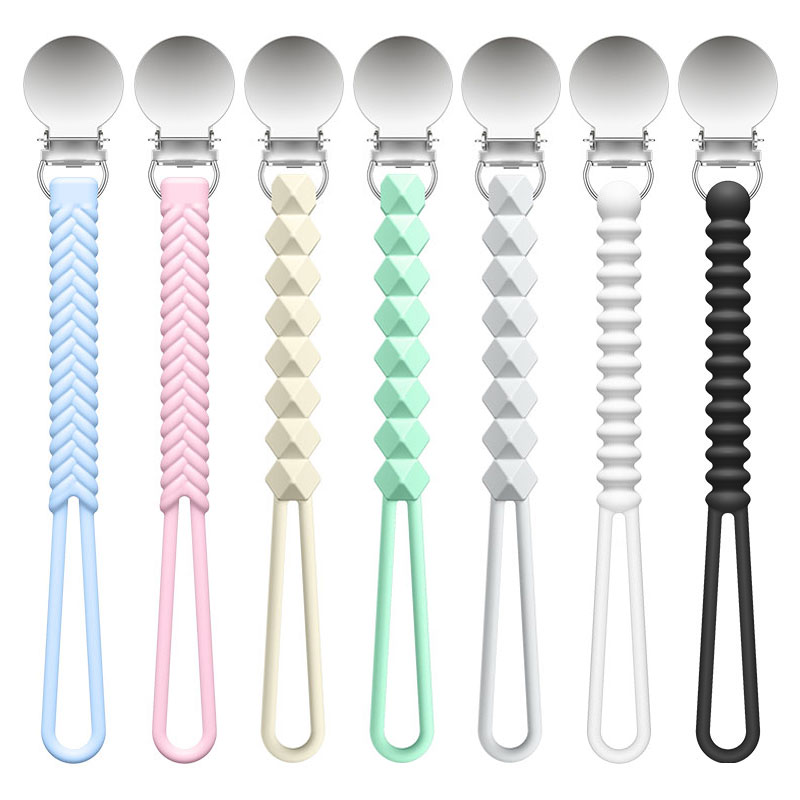 Bead Teether Silicone Pacifier Clips Personalized Wholesale