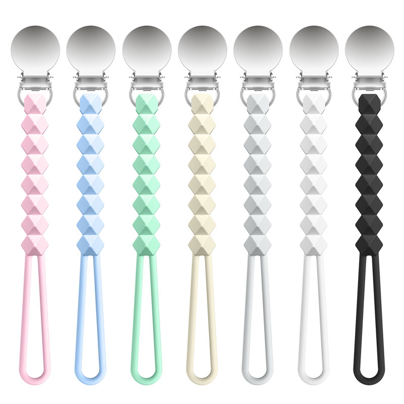 Bead Teether Silicone Pacifier Clips Personalized Wholesale